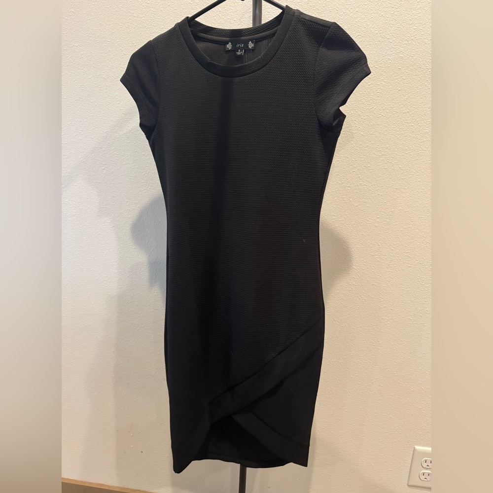 Iris Black Asymmetrical Women's Dress